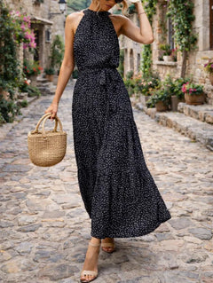 Maxi jurk met polkadot