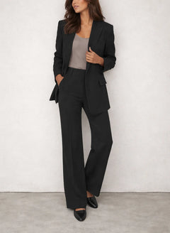 Dames pak met wijde broek