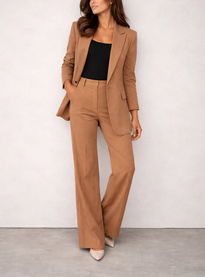 Dames pak met wijde broek