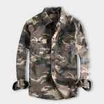 Marick | Herenhemd met camouflageprint in de kleur Khaki voor in stijl ideaal voor de herfst.