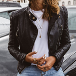 MARINA | Elegant leren damesjas in de kleur Zwart voor dames in stijl ideaal voor de herfst.