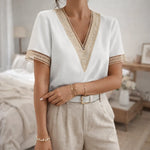 Blouse met kantdetails