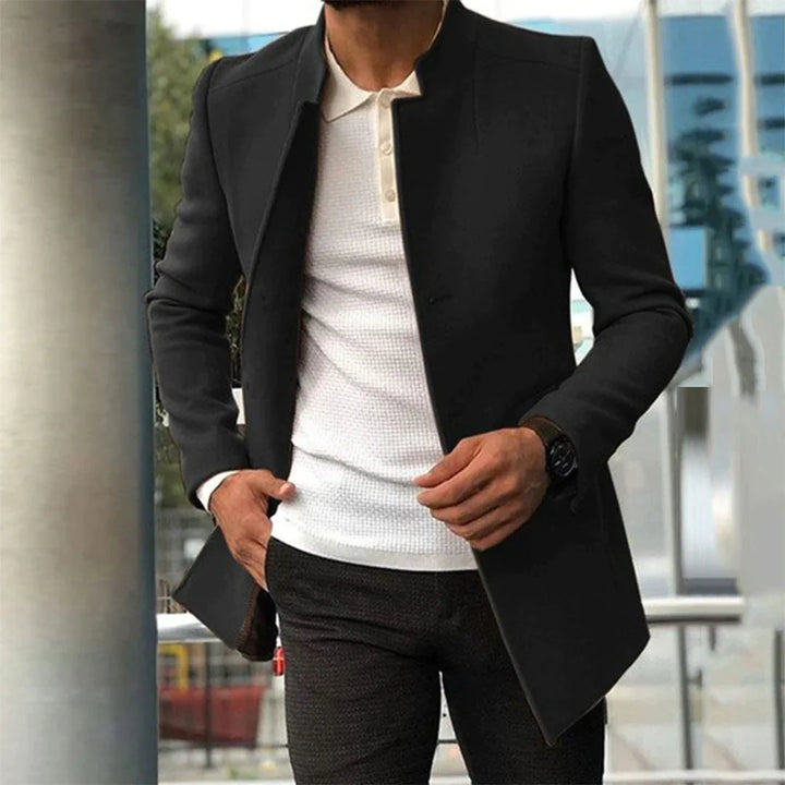 MASSIMO | Nette en elegante herenjas in de kleur Zwart voor heren in stijl ideaal voor de herfst.