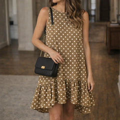 Polka dot swing jurk