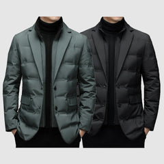 Maurits | Luxe heren gevoerde parka coat in de kleur Zwart voor heren in Outdoor stijl ideaal voor de herfst.