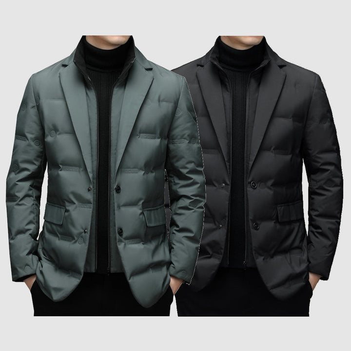Maurits | Luxe heren gevoerde parka coat in de kleur Zwart voor heren in Outdoor stijl ideaal voor de herfst.