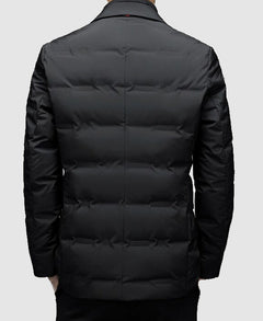 Maurits | Luxe heren gevoerde parka coat in de kleur Zwart voor heren in Outdoor stijl ideaal voor de herfst.