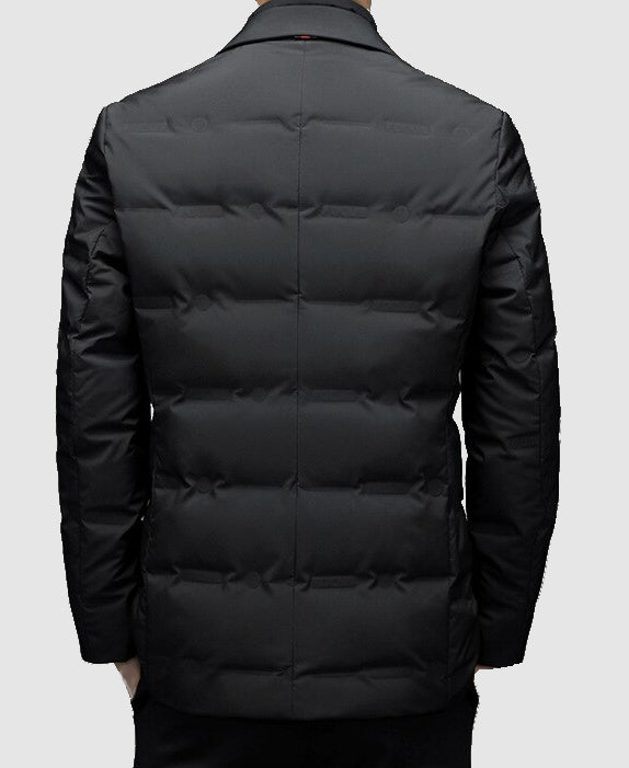 Maurits | Luxe heren gevoerde parka coat in de kleur Zwart voor heren in Outdoor stijl ideaal voor de herfst.