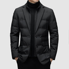 Maurits | Luxe heren gevoerde parka coat in de kleur Zwart voor heren in Outdoor stijl ideaal voor de herfst.