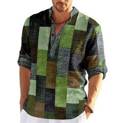 Milander | Heren Poloshirt met 3D Print in de kleur Groen voor heren in stijl ideaal voor de lente.