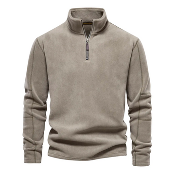 Milano | warm casual sweatshirt in de kleur Khaki voor heren in Casual stijl ideaal voor de herfst.