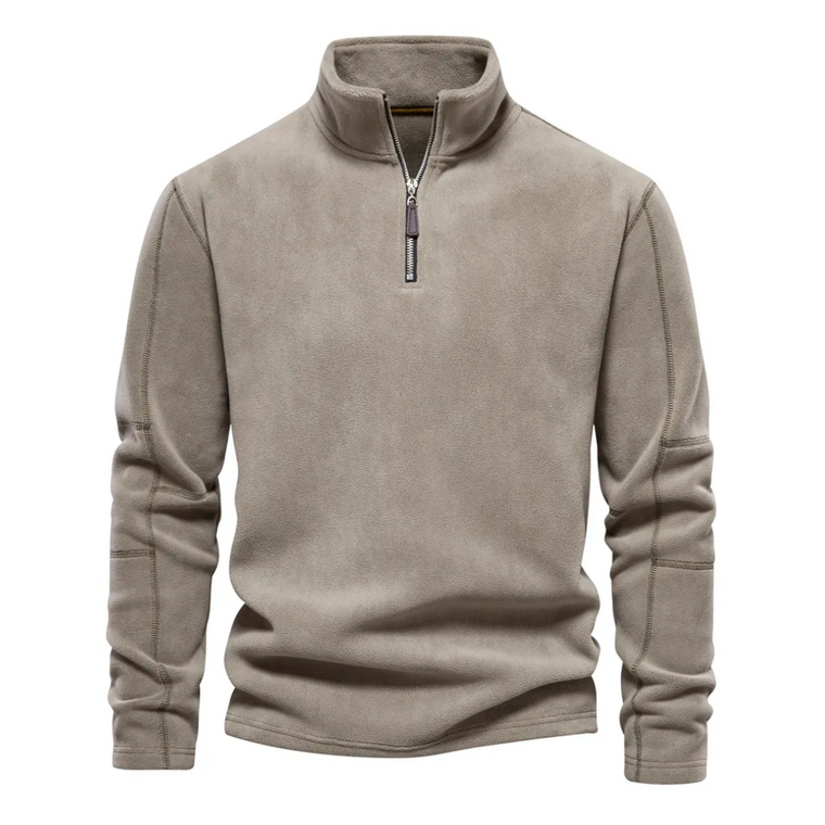 Milano | warm casual sweatshirt in de kleur Khaki voor heren in Casual stijl ideaal voor de herfst.