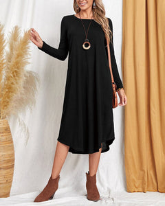 Milleke | Damesjurk met lange mouwen in de kleur Grijs voor dames in stijl ideaal voor de lente.