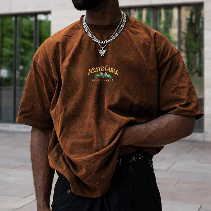 Monte Carlo T-Shirt in de kleur Bruin voor heren in stijl ideaal voor de winter