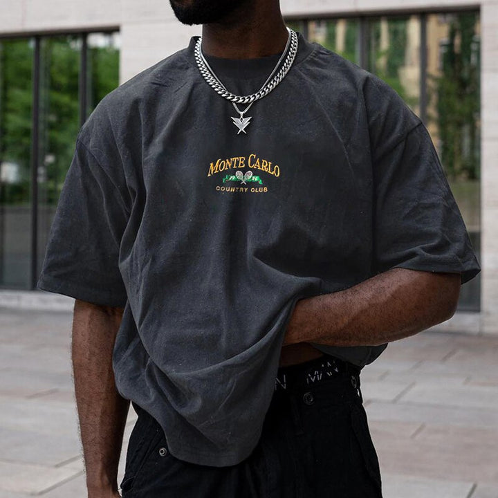 Monte Carlo T-Shirt in de kleur Grijs voor heren in stijl ideaal voor de winter