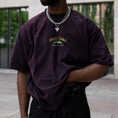 Monte Carlo T-Shirt in de kleur Paars voor heren in stijl ideaal voor de winter