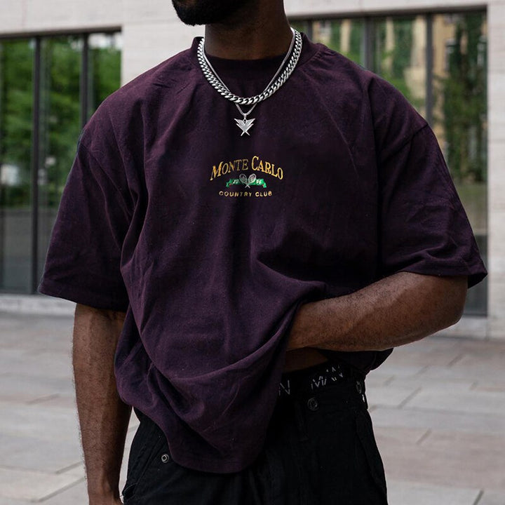 Monte Carlo T-Shirt in de kleur Paars voor heren in stijl ideaal voor de winter