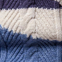 Nadim | Luxe en stijlvolle herentrui met print in de kleur Blauw voor heren in stijl ideaal voor de herfst.