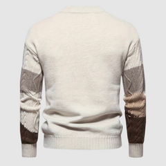 Nadim | Luxe en stijlvolle herentrui met print in de kleur Blauw voor heren in stijl ideaal voor de herfst.