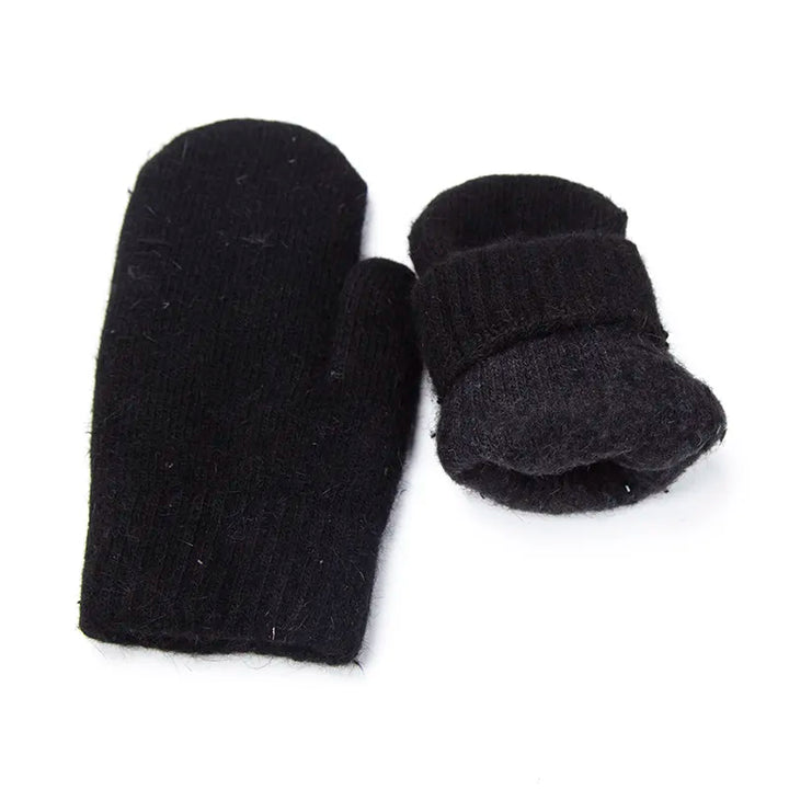 Nessa | Warme & stijlvolle pluche wanten in de kleur Blauw voor dames in Lounge stijl ideaal voor de winter