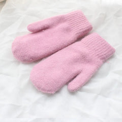 Nessa | Warme & stijlvolle pluche wanten in de kleur Roze voor dames in Lounge stijl ideaal voor de winter