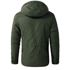 Niek | Stoere heren jas met warme voering in de kleur Khaki voor heren in Lounge stijl ideaal voor de winter