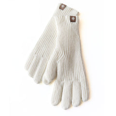 Niels | Casual & stijlvolle gebreide handschoenen in de kleur Wit voor dames in stijl ideaal voor de winter