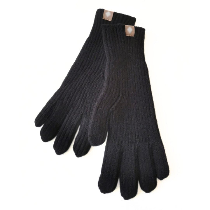 Niels | Casual & stijlvolle gebreide handschoenen in de kleur Zwart voor dames in stijl ideaal voor de winter