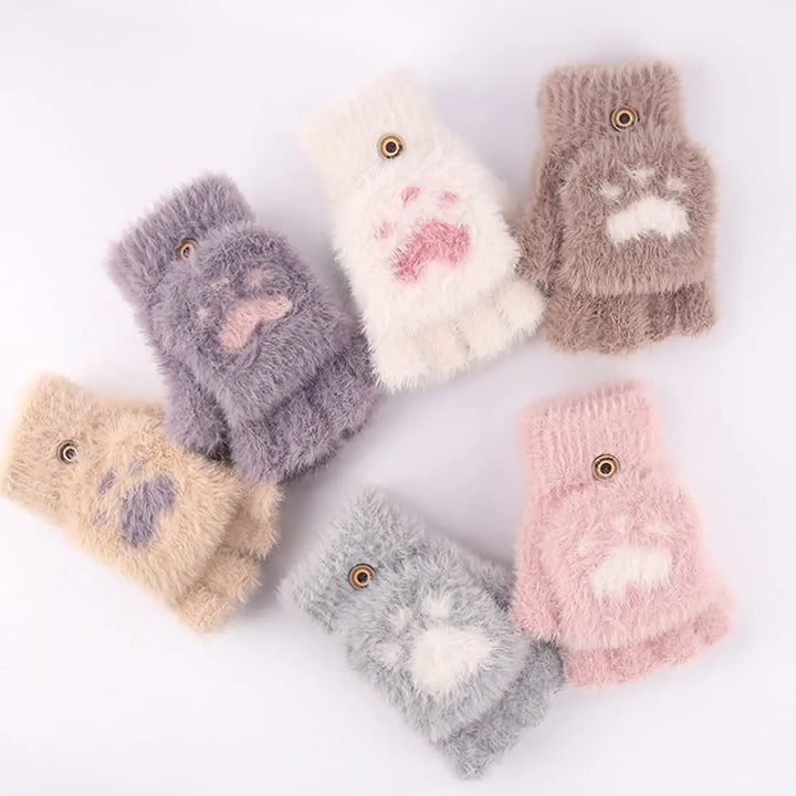 Nina | Schattige & comfortabele minky wanten in de kleur Donkergrijs voor dames in stijl ideaal voor de winter