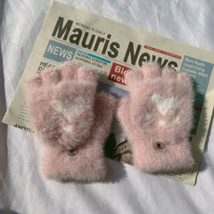 Nina | Schattige & comfortabele minky wanten in de kleur Donkergrijs voor dames in stijl ideaal voor de winter