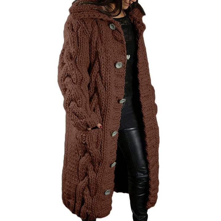Nina | Stijlvol Dik Gebreid Dames Vest in de kleur Bruin voor dames in Smart-casual stijl ideaal voor de herfst.
