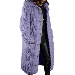 Nina | Stijlvol Dik Gebreid Dames Vest in de kleur Paars voor dames in Smart-casual stijl ideaal voor de herfst.