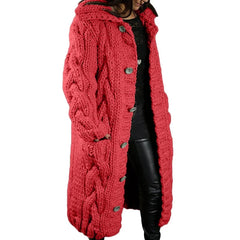 Nina | Stijlvol Dik Gebreid Dames Vest in de kleur Rood voor dames in Smart-casual stijl ideaal voor de herfst.