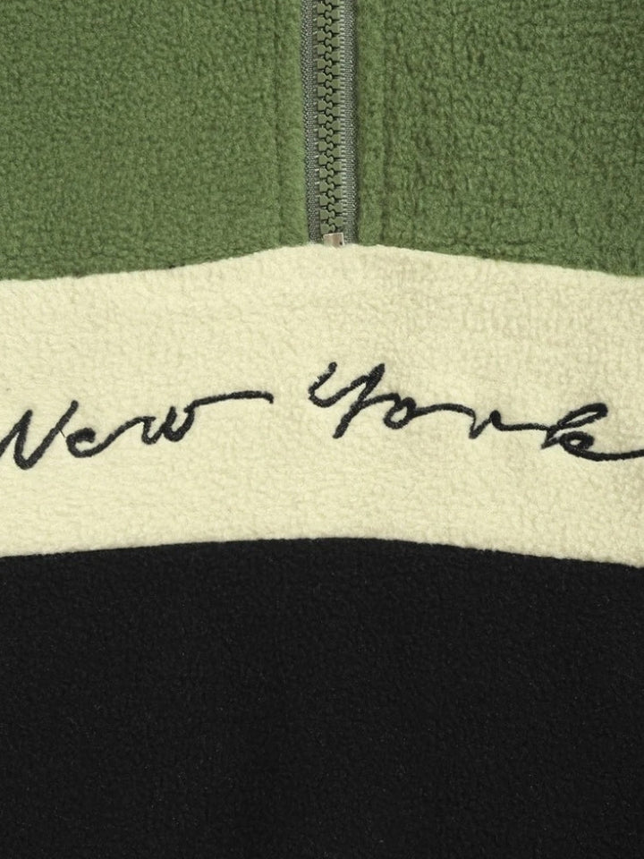 NY Vintage Zipper in de kleur Groen voor dames in stijl ideaal voor de herfst.