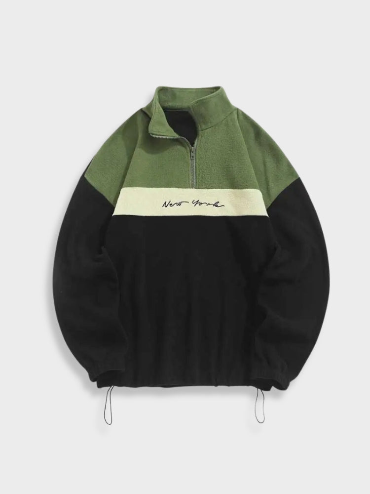 NY Vintage Zipper in de kleur Groen voor dames in stijl ideaal voor de herfst.