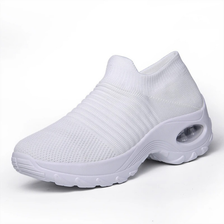 Ondersteunende schoenen met voetboogsteun in de kleur Wit voor dames in stijl geschikt voor alle seizoenen.