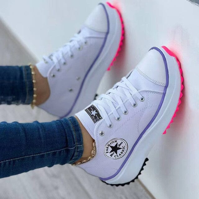 Orthopedische Dames Sneakers in de kleur Wit voor dames in stijl ideaal voor de winter