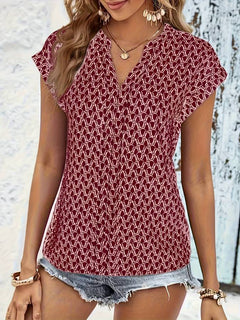 Patricia- Stralende Damesblouse in de kleur Rood voor dames in stijl ideaal voor de lente.