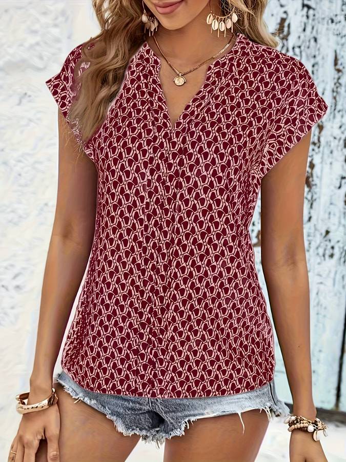 Patricia- Stralende Damesblouse in de kleur Rood voor dames in stijl ideaal voor de lente.