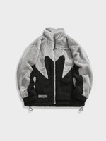 Polar Antartica Fleece Jacket in de kleur Zwart/Grijs voor dames in Lounge stijl ideaal voor de herfst.