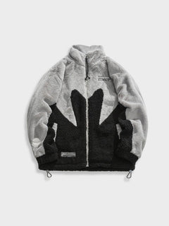 Polar Antartica Fleece Jacket in de kleur Zwart/Grijs voor dames in Lounge stijl ideaal voor de herfst.