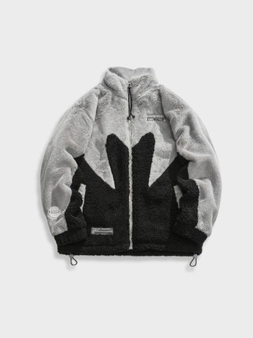 Polar Antartica Fleece Jacket in de kleur Zwart/Grijs voor dames in Lounge stijl ideaal voor de herfst.