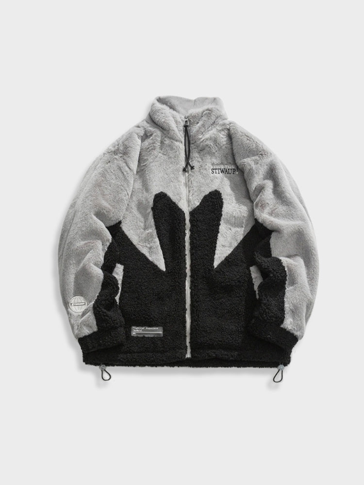 Polar Antartica Fleece Jacket in de kleur Zwart/Grijs voor dames in Lounge stijl ideaal voor de herfst.