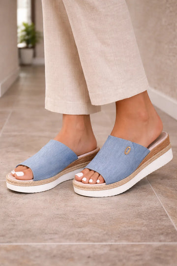Platform sandalen met open teen
