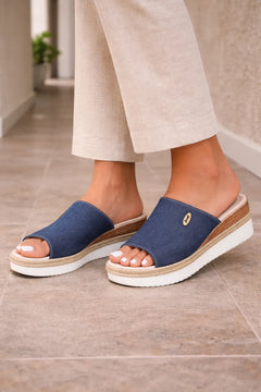 Platform sandalen met open teen