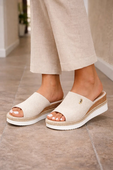 Platform sandalen met open teen