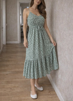 Midi jurk met bloemenprint