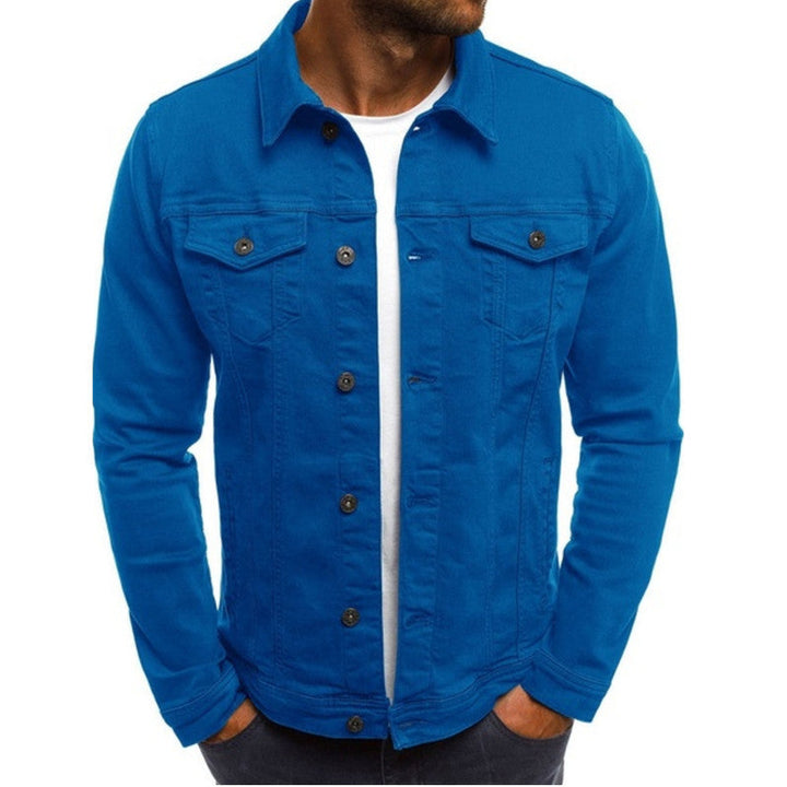 Roland | Casual Heren Denim Jack in de kleur Blauw voor heren in Heritage stijl ideaal voor de herfst.