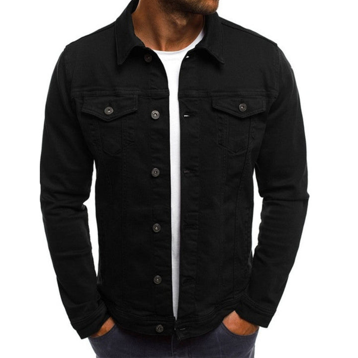 Roland | Casual Heren Denim Jack in de kleur Zwart voor heren in Heritage stijl ideaal voor de herfst.