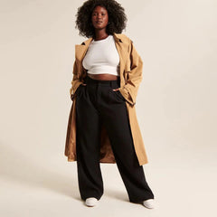 Roos | Stijlvolle hoge taille broek in de kleur Blauw voor dames in stijl ideaal voor de winter